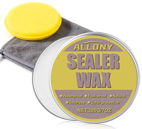 Sealer Wax, Gips Versiegelung Wasserfest Wachs Set, sorgen für Steinenglanz | 200g Versiegelung für Gießpulver, Geeignet für Stein/Bastelbeton zum Gießen/Marmor/Quarz/Granit/Handgefertigte Fertigkeiten