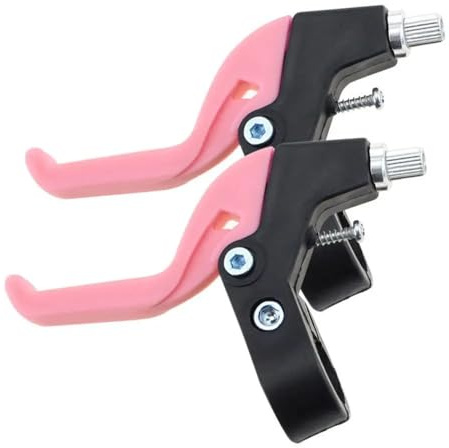 DGOINGPI Fahrrad Trommelbremse 1 Paar Kinderfahrrad V-Brake Hebel Fahrrad MTB BMX Mountain Road Bike Lenker V-Brake Radfahren Teile Fahrrad Trommelbremsensatz(Pink)