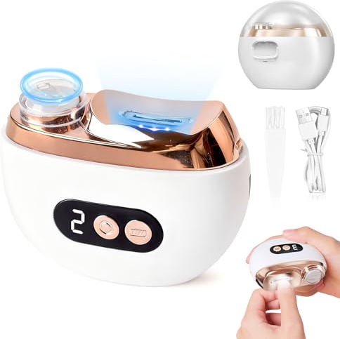 Electric Nail File for Adults Seniors Baby Nail Clippers 3 Speed Rechargeable Electric Nail Trimmer with Polisher LED Light Debris Collector 2 in 1 Safe Portable Design for Fingernails and Toenails