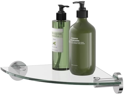 Tiger Boston Eckablage, Edelstahl poliert, 254 x 50 x 254 mm