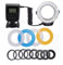Fotga Rf600d Macro Ring Flash LED Light Includes 4 Diffusers (Orange, Blue, Oyster White, Transparent) for Flash + 8 Adapter Ring for Canon, Nikon, Panasonic, Olympus SLR Cameras (Fits 49 mm, 52 mm,