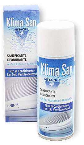 Metacril Klima San, Deodorante Spray, ad Azione Antistatica, per Filtri di Condizionatori, Impianti Aria Condizionata, Casa, Ufficio e Auto - 400 ML
