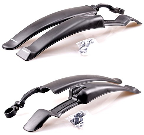 Dunlop Fahrradschutzblech Set Fahrrad für Mountainbike MTB 24-26 Bike Schutzbleche Spritzschutz mit Halterung Vorn und Hinten
