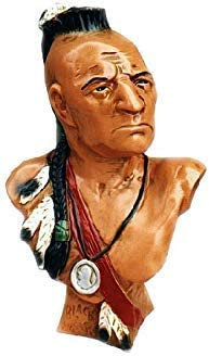 JV Moebel Design Mohawk Büste Figur Statue Skulptur Skulpturen Figuren Indianer USA Deko