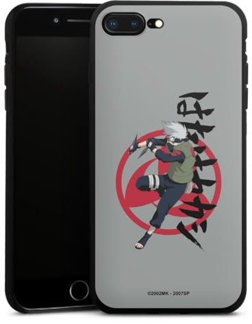 DeinDesign Coque en Silicone Compatible avec Apple iPhone 8 Plus Étui Silicone Coque Souple Naruto Shippuden Kakashi Produit sous Licence Officielle