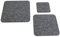 VOIGTdesign Filzuntersetzer, 5 mm dick, quadratisch, abgerundete Ecken, aus WOLLFILZ (25x25cm, 998 Graumeliert)