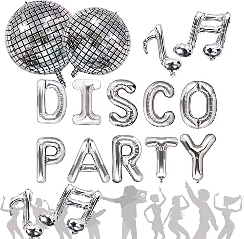 JeVenis 5 Stück Disco Party Luftballons Party Dekoration 70er Jahre Disco Party Dekoration Disco Party Dekoration Fieber Party Dekorationen