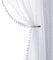 Treatmentex Boho Gardinen mit Pompons Gardinen Ösen 140 cm Breite Transparent Gardinen mit Quasten Gardinen Voile Ösenschal Dekoschal für Wohnzimmer Schlafzimmer,2 Stücke(140 x 225 cm,Weiß)