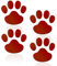 Sosa&Ya 4X Auto Aufkleber Hund Katze Pfoten Tatzen 3D Sticker (Rot)