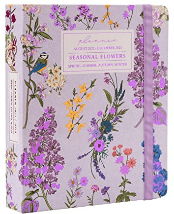 Kokonote Planer 2023, Blumen der Saison Premium Terminkalender 2023, Wochenplaner für ein gutes Zeitmanagament, ein Kalender für Ihre Routine, Personal Organizer
