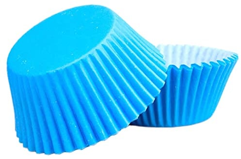 100Pcs Blue Paper Cupcake Cases for Baking, Muffin Cup Cake Paper Liners Small Muffin Cupcake Wrapper Cases for Boy Baby Shower Holiday Wedding Birthday VJ Day 80th Anniversary Decorations
