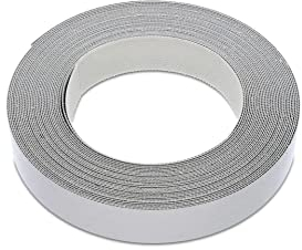 WoodPress® 15 mm Mélamine Gris Perle Bande de Chant en Placage Préencollé – Rouleau de 7,5 m – Application à Repasser facile à faire soi-même, couvre le bord d'un panneau MDF standard