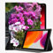 YENDOSTEEN Hülle für iPad Pro 9.7 mit Apple Pencil Halter,Weiße und purpurrote Blumen-Fotografie mit Auto Schlaf-/Aufwachfunktion