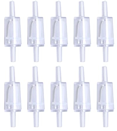Rückschlagventil, 10 Stück Rückschlagventil 4 Mm Pp Luftpumpe Aquarium 1 Wege Wasserstopp Rückschlagventil Für Aquarien Lebensmittel Und Getränke Medizinische Geräte Die Chemische Industrie(4mm weiß)