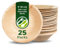 Eco Leaf 25 Disposable Palm Leaf Mini Round Bowls, 3 (9cm), 100ml (3oz) - Biodegradable Snack Bowls, Sauce Pots, Ketchup & Mayo Pots, Eco-Friendly, Microwave & Oven Safe for Parties
