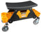 Hoteche Werkstatthocker | Kunststoff Autoreparaturhocker | Schwarzes PP-Design mit gelbem Werkzeugfach und Schublade | 650x250x380mm | 100KG Tragfähigkeit