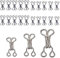 BVSRCP Nähen Haken und Augen Verschluss, 60 Set BH-Haken-Ösen-Verschluss, Unterwäsche Haken und Augen Schließe, Nähen DIY Bastelzubehör Nähen Unterwäsche Haken und Augen