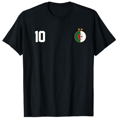Algérie numéro 10 Drapeau de football - Vrai Dz Foot Maillot T-Shirt