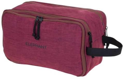 Kulturtasche groß Reise Tasche Damen Herren Kulturbeutel Waschtasche Beautycase Outdoor Camping Toiletry Bag Kosmetiktasche Tasche Sauna Elephant Travel Washbag (Rot Bordeaux-Braun 13028)