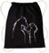 Turnbeutel Rucksack - Pferde Liebe- Taschen - Reiten Pony Pferdesport Reit-Zubehör (Black)