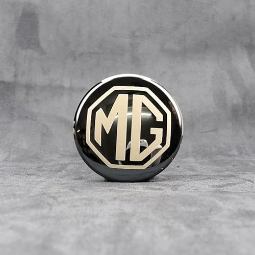 ZBYFBSJ 4 Stück Nabendeckel Aufkleber für MG 58mm,Nabenkappen Abzeichen Sticker Auto Radnabenkappen Aufkleber Felgen Aufkleber Schmücken Zubehör,Black