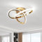 Comely 30W LED Deckenleuchte 6500K Kaltweiß 3375LM Moderne Gold Deckenlampe, Blumendesign Deckenbeleuchtung für Wohnzimmer Schlafzimmer Küche Flur