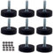 8 x Neodym Magnete Gummiert Ø 22mm mit M4 Innengewinde, 0-5kg Haftkraft Magnetsysteme mit Gummimantelm, Gummi Runde Magnete mit Gewinde für Schrauben Öse oder Haken