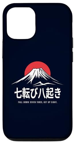 Hülle für iPhone 12/12 Pro Fall Down Seven Times, Get Up Eight Japanisches Sprichwort