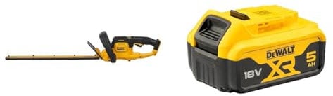 DEWALT DCM563PB-XJ 18 V 5 A XR Cordless Bare Unit Hedge Trimmer - Yellow + DEWALT Battery