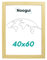 NOOGUI Bilderrahmen 40×60 Holz Natur | Mit Antireflex‑Plexiglas | Für Fotos, Poster oder Puzzle | Vertikal & Horizontal | 40×60 cm