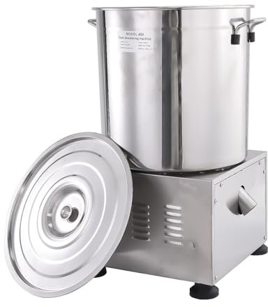 BommFu Essoreuse à Salade Commerciale électrique, essoreuse à laitue en Acier Inoxydable | Séchoir à Salade de Grande Capacité 15L - Essoreuse de laitue à séchage Rapide, Lave-Fruits sûr, pour