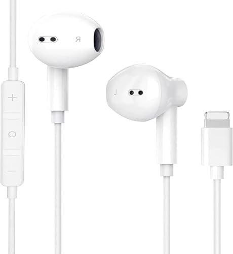 For iPhone Headphones,In-Ear HiFi Stereo Sound Earphones with Microphone and Volume Control,Wired earphone Compatible with iPhone 11/11 Pro/13/13 Pro/X/XS/14 Plus/14/XR/12/12 Pro/SE/8/8 Plus/7/7 Plus