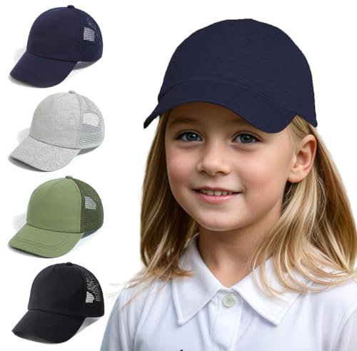 YANWANG Baby Baseballkappe Atmungsaktiv Einstellbare Kleinkind Sonnenhut Dinosaurier Solide Farbe Mützen für Kinder Jungen Mädchen(Navy,M)