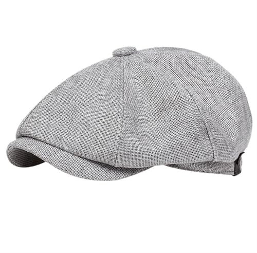 FonHNDG Flache Kappen für Männer Retro Newsboy Caps Männer Achteckige Hüte Maler Hüte Herbst Winter Baskenmützen Fischgräten Flache Kappen Hip Hop Baskenmützen(Ivory 4)