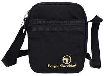 Sergio Tacchini Herren Sarchi Umhängetasche, Black, One Size