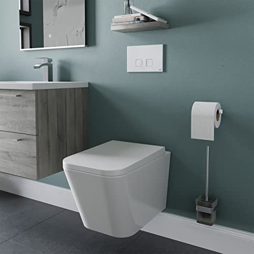 Wholesale Domestic Portland Wall Hung Toilet with Soft Close Seat including 1150mm Frame and Concealed Cistern with White Flush Plate