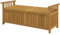 Outsunny Holzgartenbank 2-Sitzer mit 186L Stauraum, Outdoor-Bank mit Armlehnen, 240 kg belastbar, für Balkon-Garten, 128,5 x 56 x 53,5 cm braun