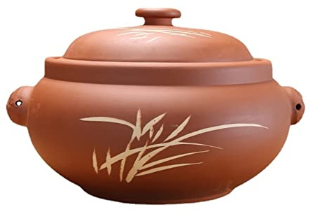 OQHAIR Kochtöpfe Topf Hühnerdampftopf Haushaltsdampftopf Yunnan Jianshui Lila Topf Gastopf Nachtschweiß Hühnerdampf Lila Ton Suppentopf Bodentopf