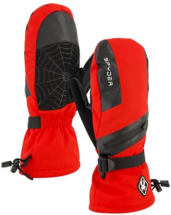 Spyder Mens Insulated Winter Ski Mitten, Spyder Red, M