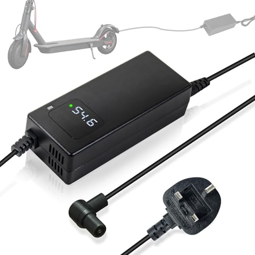 YANGZIDIANYUAN 54.6V 2A Charger for 48V Li-ion Battery with Active Cooling Fan & Voltage Display - Compatible with Xiaomi Electric Scooter 4 Ultra, 4 Pro (2nd Gen), 5 & 5 Pro