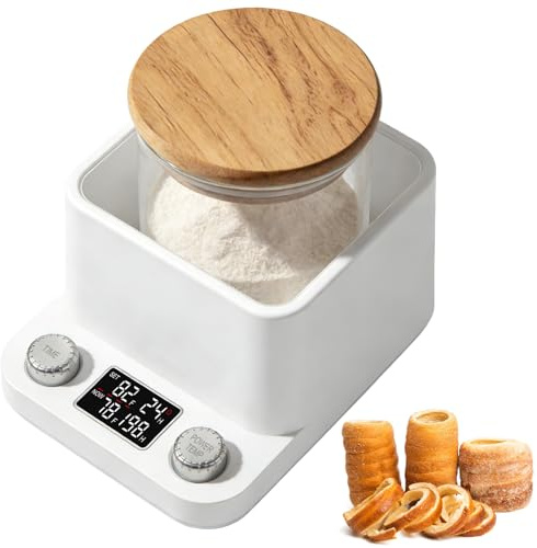 Scaldabagno a lievito naturale, con bagno d'acqua uniforme, termostato preciso da 1° F (70 – 104 ° F), piastra termica intelligente per 198 ore, timer intelligente per fermentazione, lievitazione