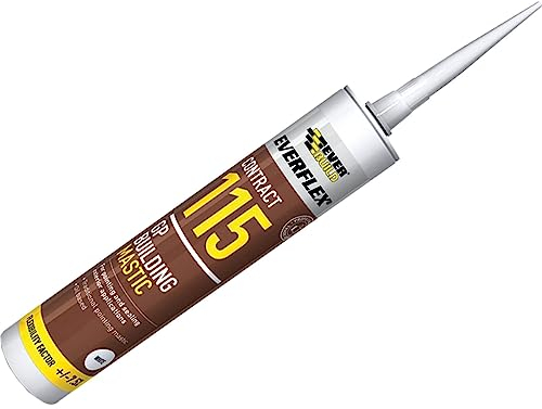 Everbuild – Everflex – 115 GP Building Mastic – For Joint Pointing and Sealing – Internal and External Use – Grey – 285ml