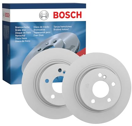 Bosch BD1304 Brake Disc Set - 299.9 mm - Rear Axle - 1 Set of 2 Discs | Vented High-Carbon Discs - ECE-R90 Certified - Great Cooling and Noise Suppression, Advanced Corrosion protected