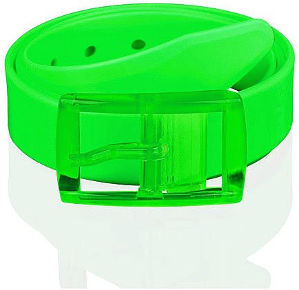Taffstyle® Unisex Silikon Neon Gürtel kürzbar One Size für Damen / Herren - Neon Grün