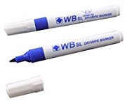 Hainenko 872002 WB SL Dry Wipe Marker with Chisel Tip - Red (Pack of 10)