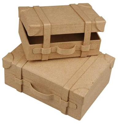 Nostalgie Koffer Set aus Pappmaché, 2 Stück [Spielzeug]