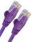 World of Data - Cable de red (RJ45, CAT6, blanco, Ethernet, conexión, LAN 10/100/1000, Gigabit, 100% hilo de cobre) morado Violet/Purple 5 m