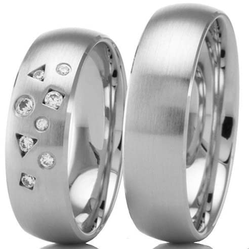 Eheringe 333/- Weißgold 66-42070-080