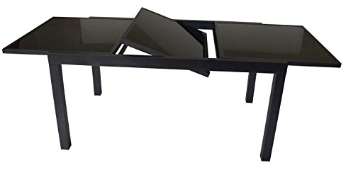Gartenmoebel Ausziehtisch Torino, 150/210x90 cm, pulverbeschichtetes Aluminium, matt-anthrazit