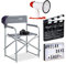 2 x Filmklappe Holz, Regieklappe zum Beschriften, Clapperboard, Szenenklappe, Hollywood Deko, HxB: 26 x 30 cm, schwarz